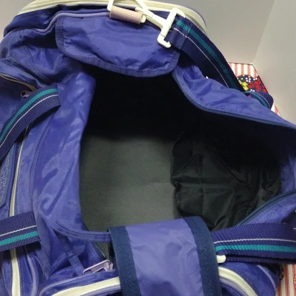 Purple Travel Gym Bag with Shoulder Strap - Picture 10 of 13